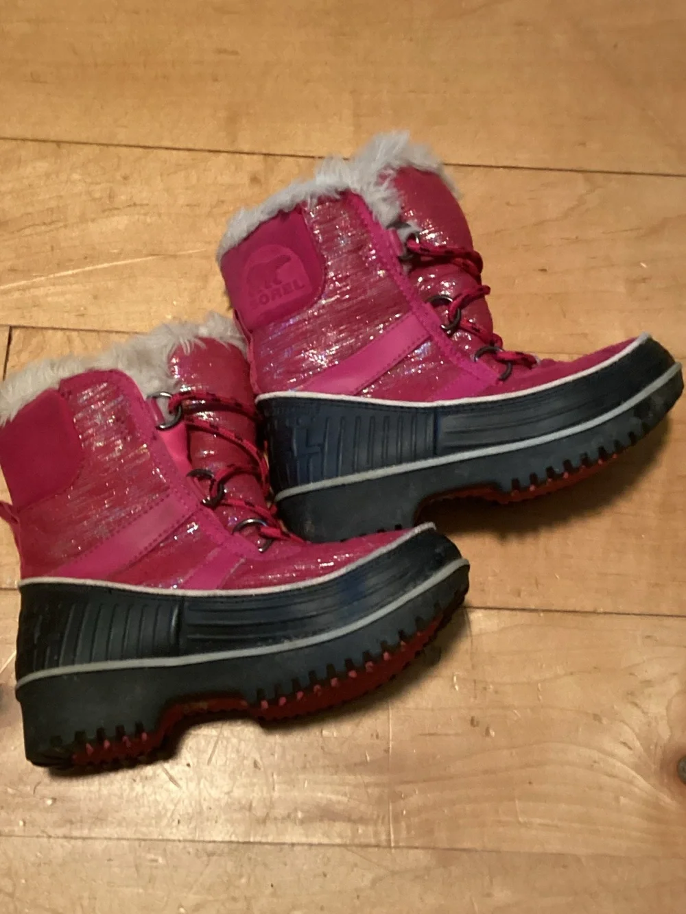Sorel Kids Bright Pink Faux Fur Winter Boots